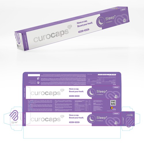 Design a new box for Curocaps! Design by emmafoo