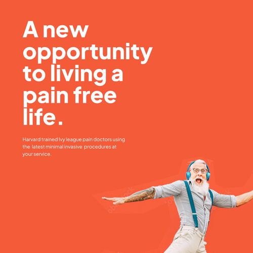 Design a flyer for a new cutting edge regenerative medicine pain practice Design by kharm