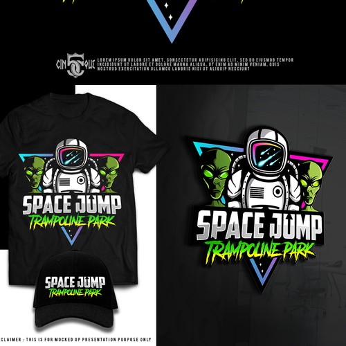 Designs Space Jump Trampoline Park Logo Design For Space Themed