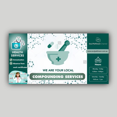 Compounding Pharmacy Signage Design von allMarv