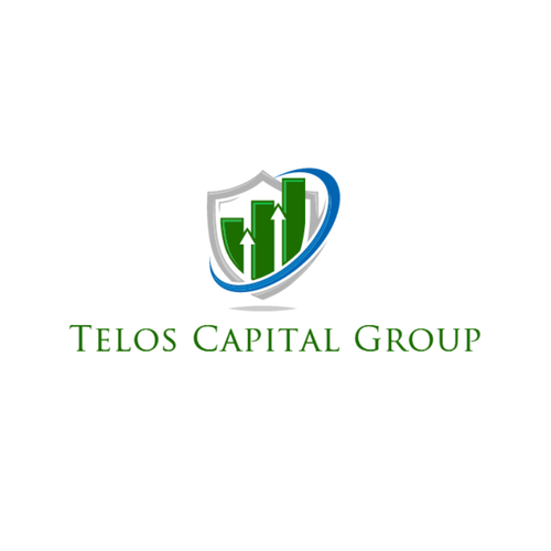 Professional, modern style logo with either "Telos" or "Telos Capital Group" written next to it roughly the same size Design by Moin Hassan Abbasi