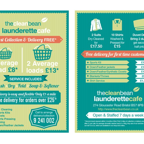 Flyer Design For Our New Laundry Delivery Service To Promote Our