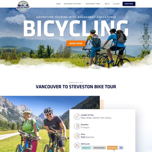 Design a website for outdoor adventure travel company Design by Jasmin_A (AMPLE)