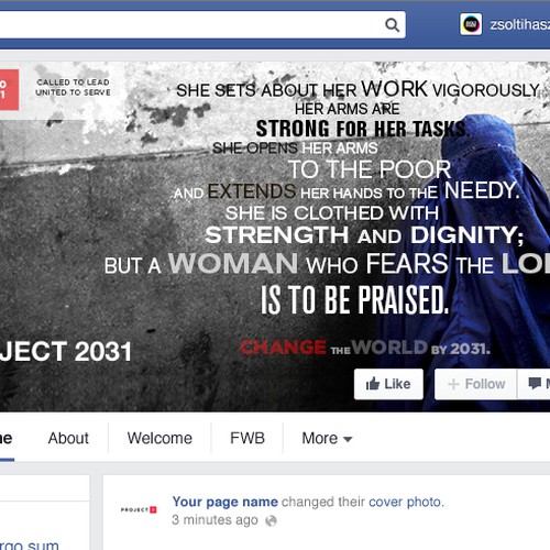 Create a Facebook Header design for PROJECT2031 Design réalisé par ArtisteXz