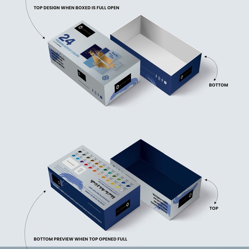 Design an artistic set paint box Design by P'ConceptOriginality