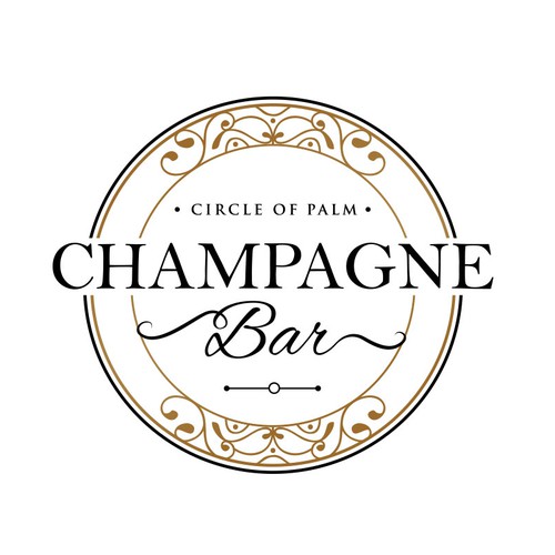 Luxury and modern Champagne Bar logo Design by Jacob Gomes