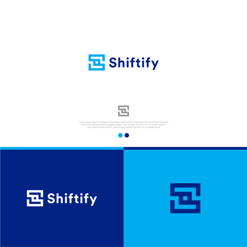 Minimalist and modern logo design for modern work shift management application Design by abdo4design