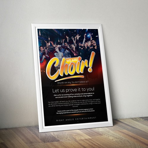 WE ARE CHOIR ad mats for Touring Production!! Design by BrainStorm.