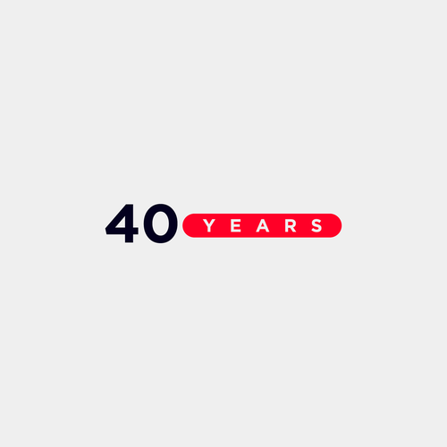 Looking for a modern, expressive 40 years jubilee logo Design by Hasham_Design