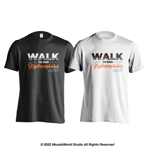 WALK to End Hydrocephalus - T-Shirt Design! Design by mozaikworld