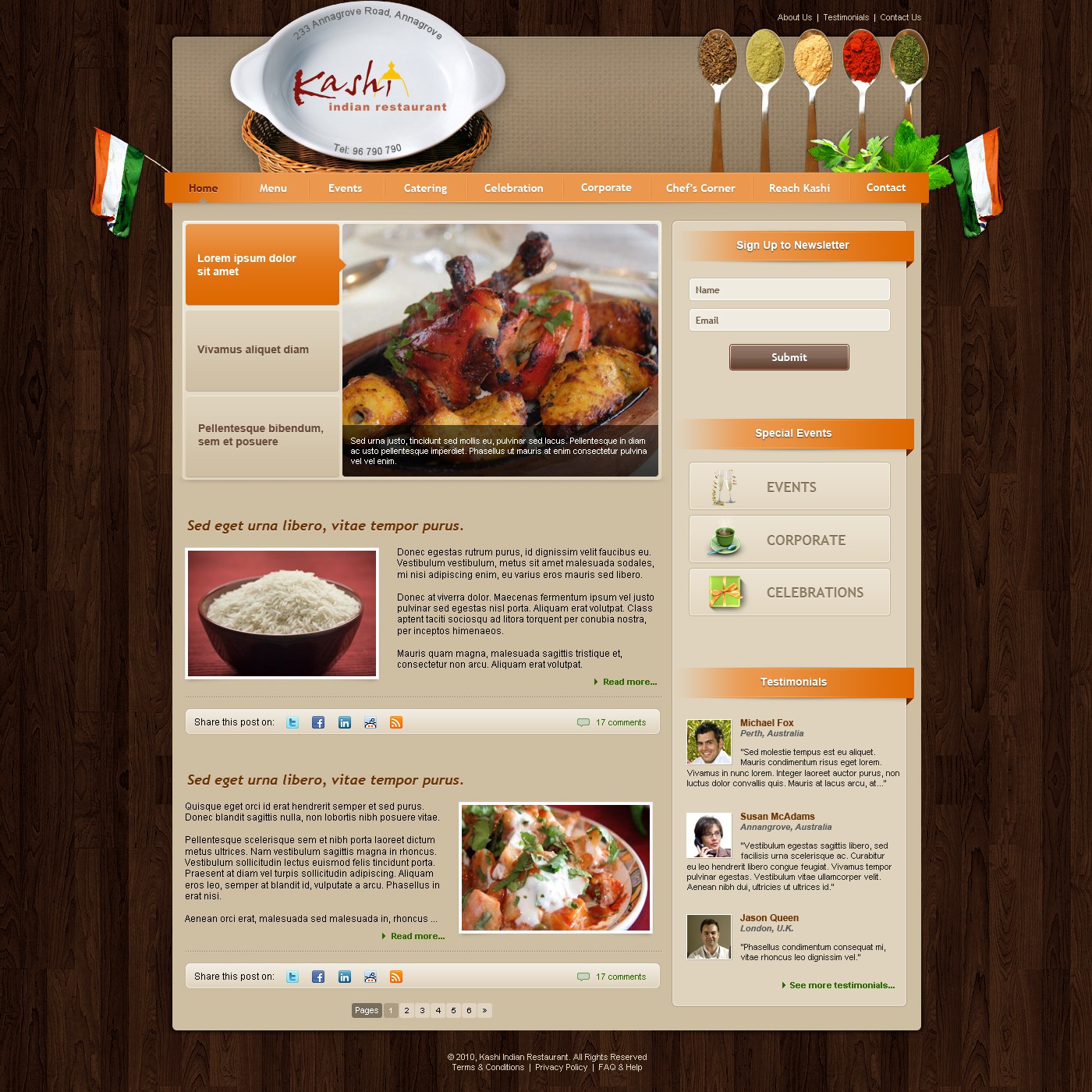 Curries logo with the title 'Elegant, Fresh and Inviting Restaurant Design (Enticing)'
