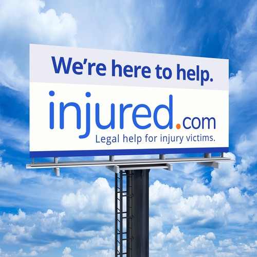 Injured.com Billboard Poster Design Diseño de SoftSkills