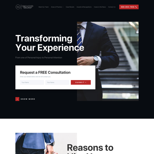 Car Accident Lawyer Landing Page, Mini Site Design by zen2