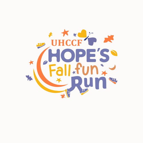 Fun logo for a Fall Themed 5K Run hosted by a charity Diseño de Owlman Creatives