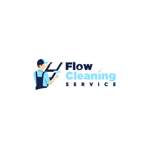 Design by Display_Pro titled "flow cleaning service"
