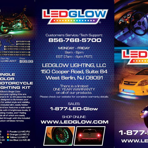 Design LEDGlow's New Trifold! Design by sercor80