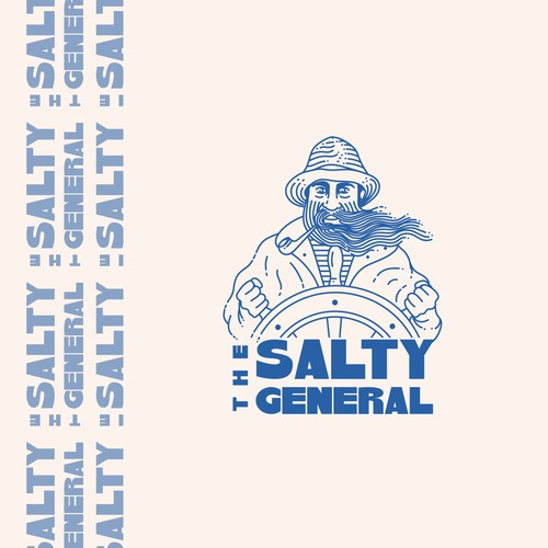 Salty New England General Store / sandwich shop combining classic text & modern imagery Design by Nacer Filez