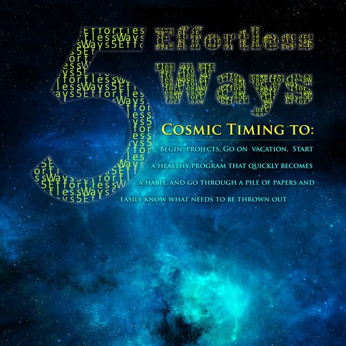 Book cover - 5 Effortless Ways - cosmic timing to begin projects, go on vacation.... etc Design by AsceticDesigners