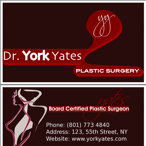 Dr. York Yates Plastic Surgery - business card Design by Benjovengo