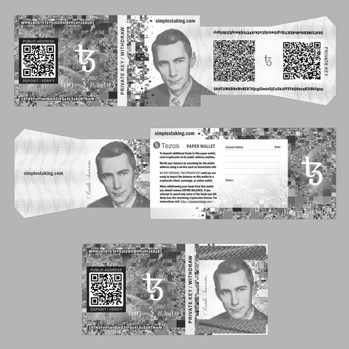 Paper wallet for Tezos crypto currency Design por Vitaga