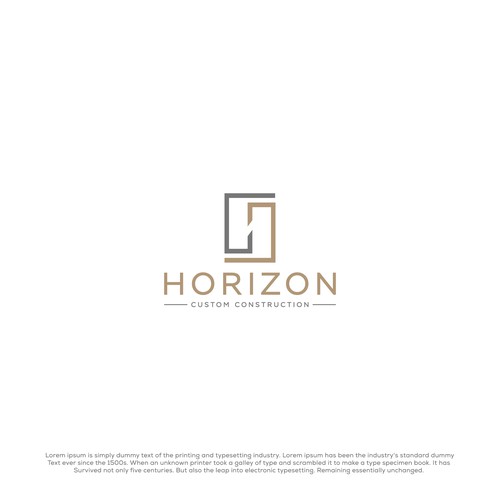 Horizon Custom Construction Logo Design Design by awais2creative