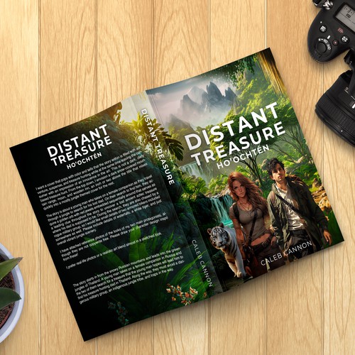 Fiction Book Cover for a Vibrant Jungle Adventure Design by M!ZTA