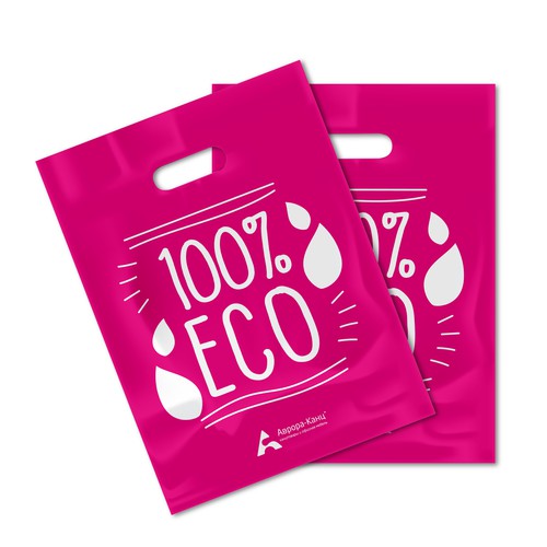 Plastic eco bag Design by creationMB