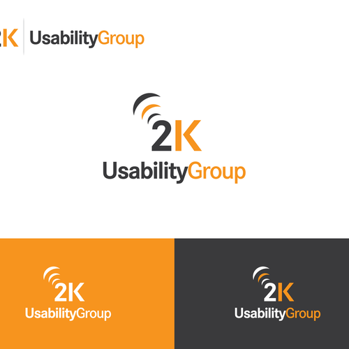2K Usability Group Logo: Simple, Clean Diseño de RedLogo