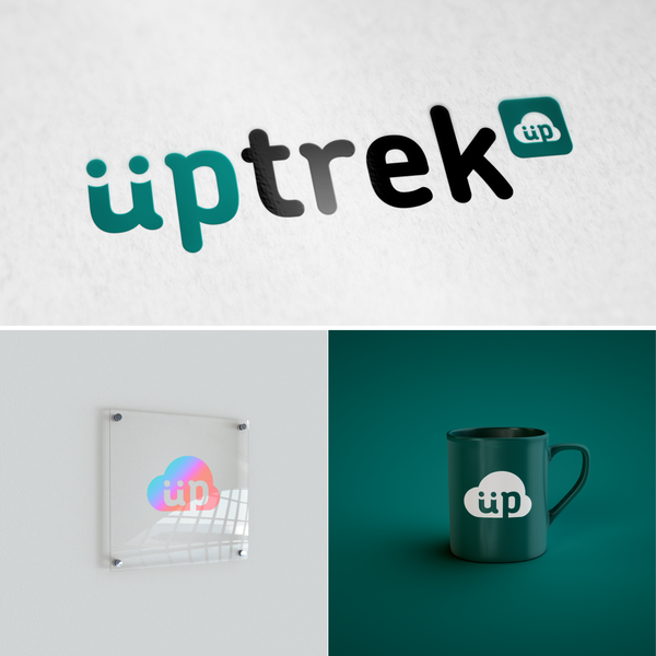 uptreck logo design for a travel-tech company. 