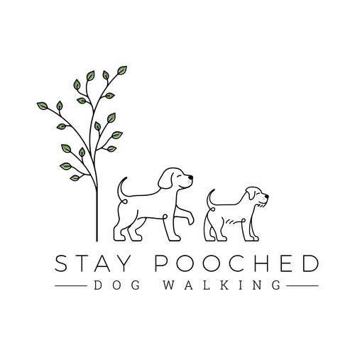 Simplistic logo for  dog walking company Design by SttefanDesign™