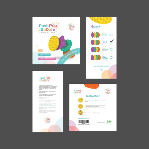 Toy Company in need of a playful, bright, and descriptive packaging. Design by cl3an & the Bridge