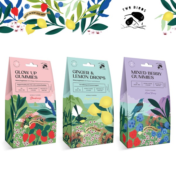 Brand Identity and packaging for gummies supplement