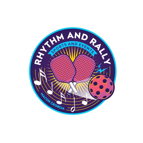 Music Meets Pickleball! Cool, musical logo for sports facility Design by chilibrand