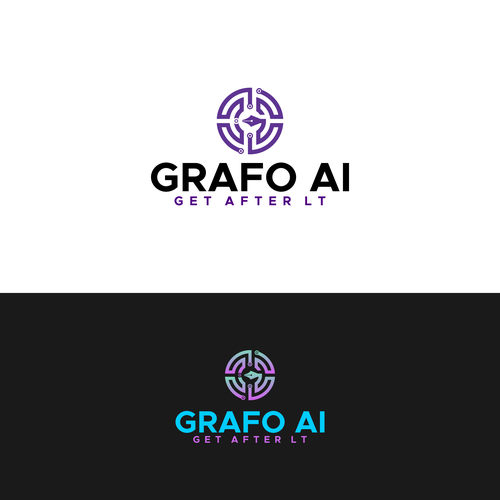 GrafoAI | Artificial Intelligence Writer Logo Design by X O X O