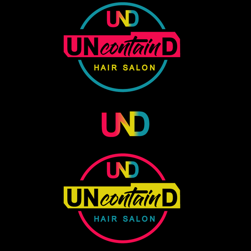 Think UNcontainD - Logo for Cutting Edge Hair Salon Design réalisé par Purple Pie