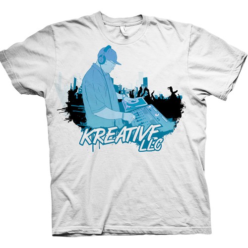 dj inspired t shirt design urban,edgy,music inspired, grunge Réalisé par beaniebeagle