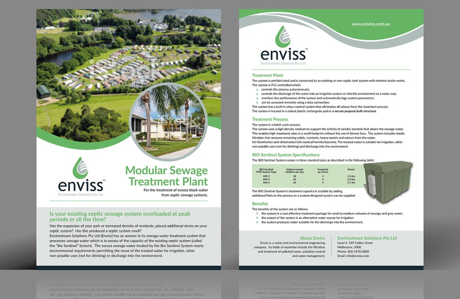Create brochures for water treatment products Brochure contest