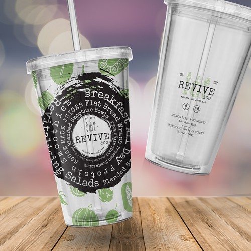 HELP!!!!! Modern juice bar  looking for cup design for togo cups-ontwerp door zzzArt