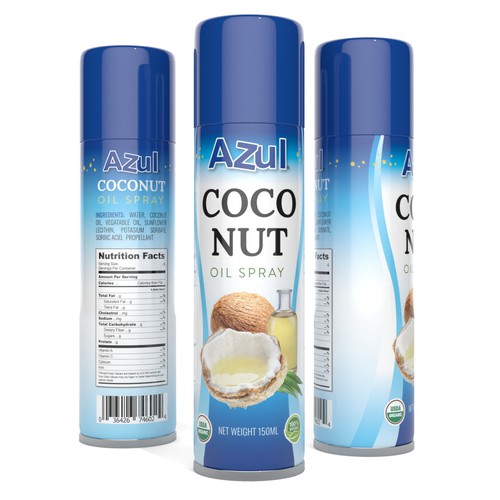 Create Product Extension for Azul Coconut Product - Azul Coconut Oil Spray Design von Dionissis Feleris