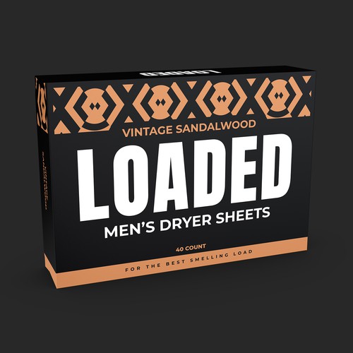 Men's Dryer Sheet Box Design Contest Design by Wahdin