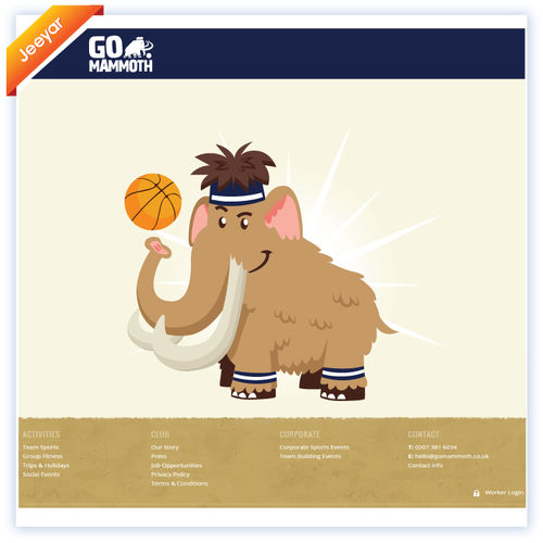 Mammoth Mascot (2D Illustrator with Depth to Pop) Design by JEEYAR