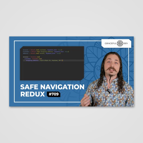 Video (YouTube etc.) Thumbnail Template for Software Development Screencast Episodes Design by Why Design