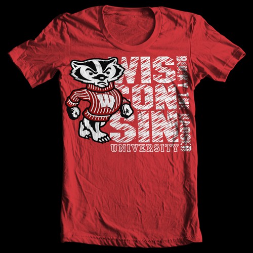 Wisconsin Badgers Tshirt Design Design by Rizki Salsa Wibiksana
