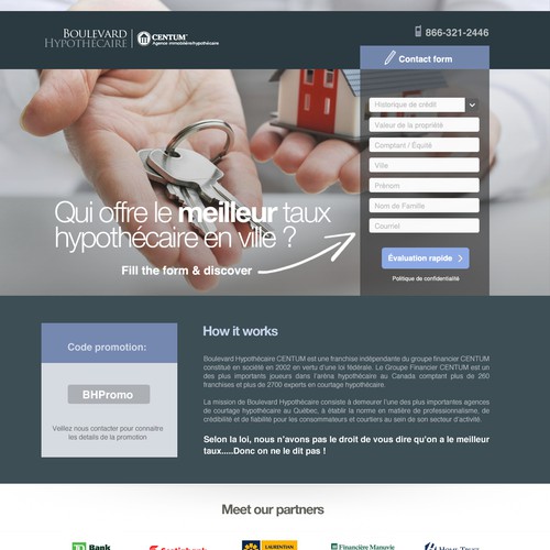 Landing page design contest entry by E. Manrique
