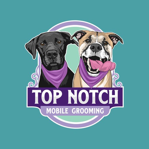 Luxury mobile dog grooming business looking for an eye popping slightly vintage feel design. Design by AzZura83