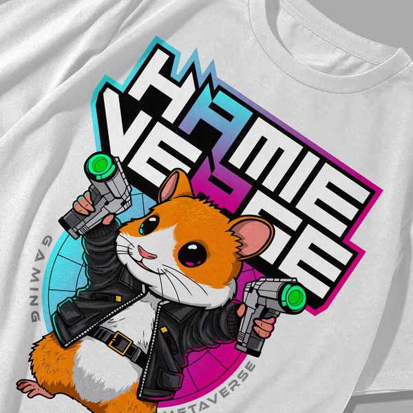 T-shirt design Hamster gaming 
