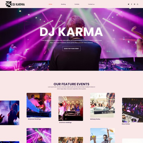 dj karma - playing good music since 2007 Design by Digitechtic