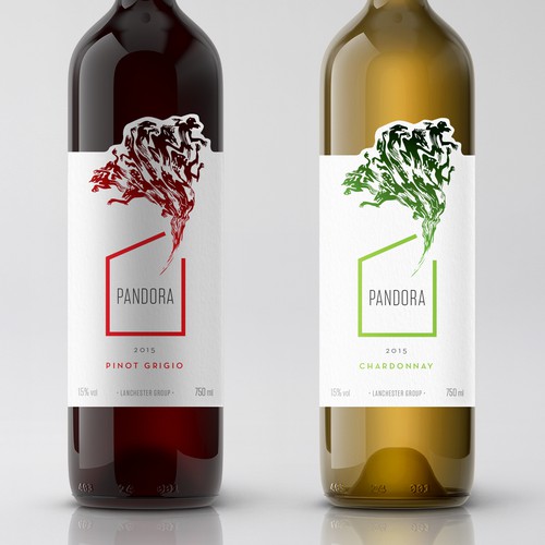 Design a Wine Label called 'Pandora' Diseño de Lasko