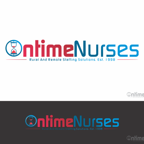 logo and business card for Ontime Nurses Réalisé par ® Cleret Gombel™