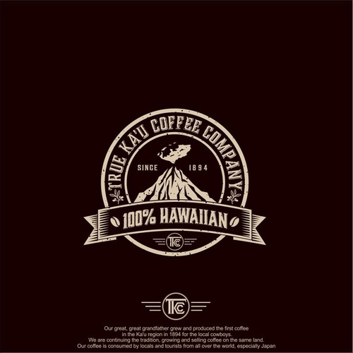 Vintage logo for a fifth generation Hawaii coffee company Design by Sasaki_Kojiro